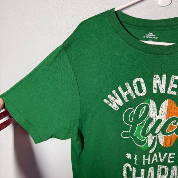 NWT Celebrate St. Patrick's Day Mens Graphic T-Shirt Sz Small Green Lucky Charm - Picture 4 of 10
